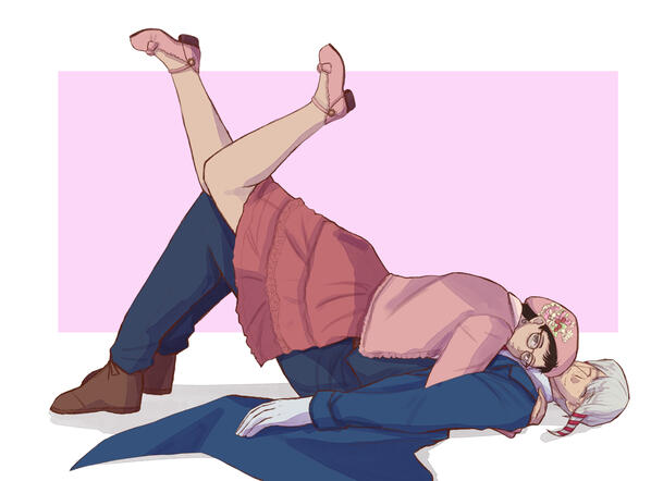 Fullbody Coloured Sketch Yumeship Commission
