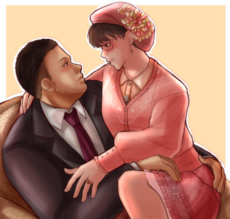 Halfbody Coloured Sketch Commission