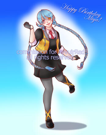 Coloured Sketch Commission for AyvuirRed