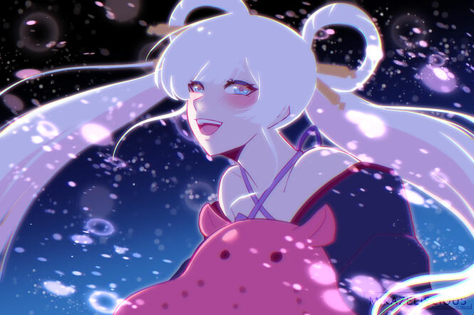 Coloured Sketch Yachiyo from Cosmic Princess Kaguya